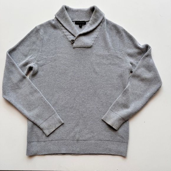 Banana Republic Other - Banana Republic - Buttoned Shawl Collar Knit Sweater in Gray